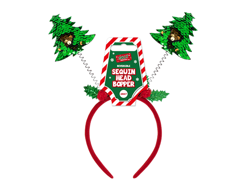 Reversible Sequin Christmas Head Boppers Reversible Sequin Christmas Head Boppers