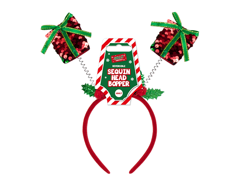 Reversible Sequin Christmas Head Boppers Reversible Sequin Christmas Head Boppers