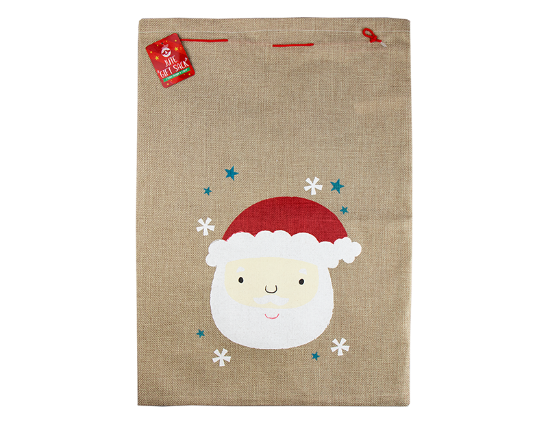 Christmas Jute Gift Sack 20cm x 32cm Christmas Jute Gift Sack 20cm x 32cm