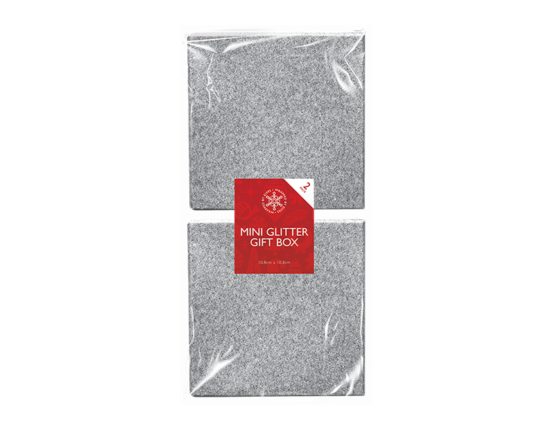 Mini Glitter Gift Box 2pk 10.8cm x 10.8cm Mini Glitter Gift Box 2pk 10.8cm x 10.8cm