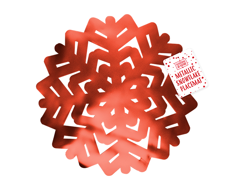 Metallic Snowflake Christmas Placemat Metallic Snowflake Christmas Placemat