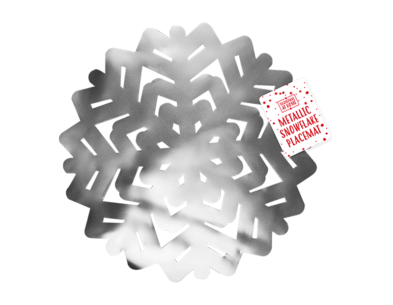 Metallic Snowflake Christmas Placemat Metallic Snowflake Christmas Placemat