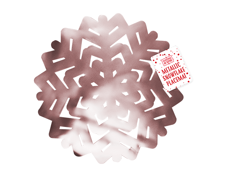 Metallic Snowflake Christmas Placemat Metallic Snowflake Christmas Placemat