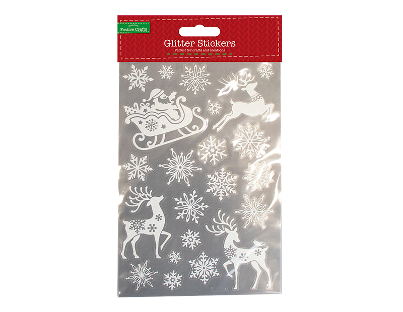 Xmas Glitter Finish Stickers Xmas Glitter Finish Stickers