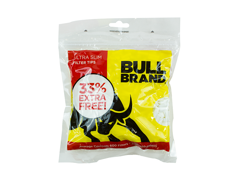 Bull Brand Ultra Slim Filter Tips - 600 Pack