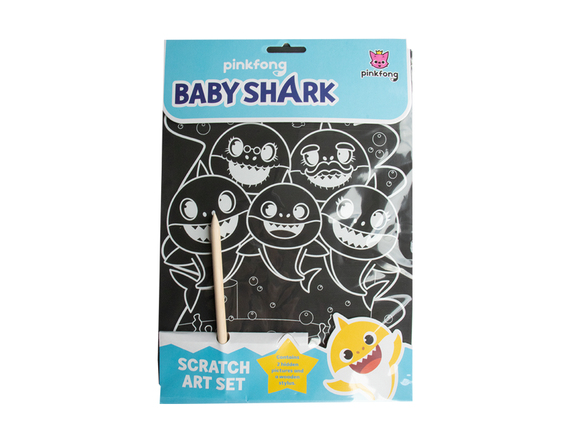 Baby Shark Scratch Art Set