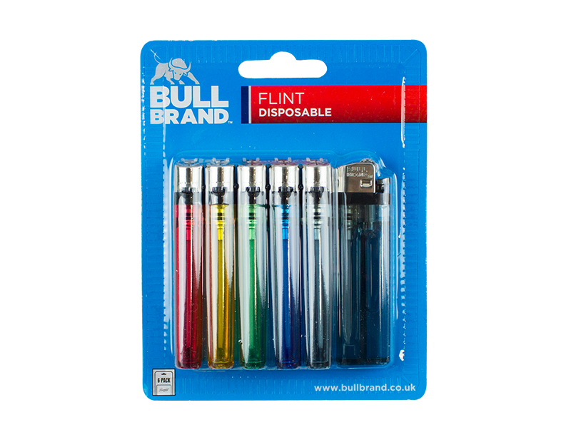 Bull Brand Disposable Lighters - 6 Pack
