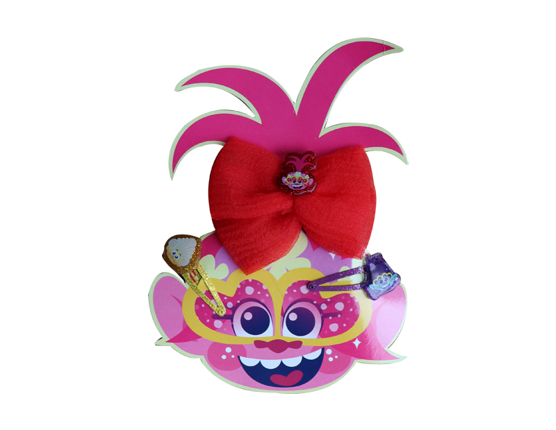 Trolls Hair Bow & Clips