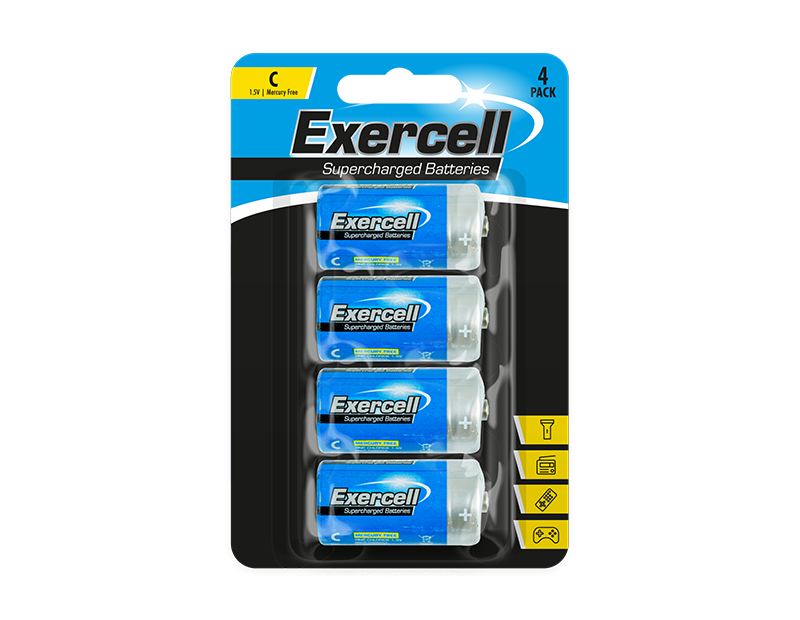 C Batteries - 4 Pack