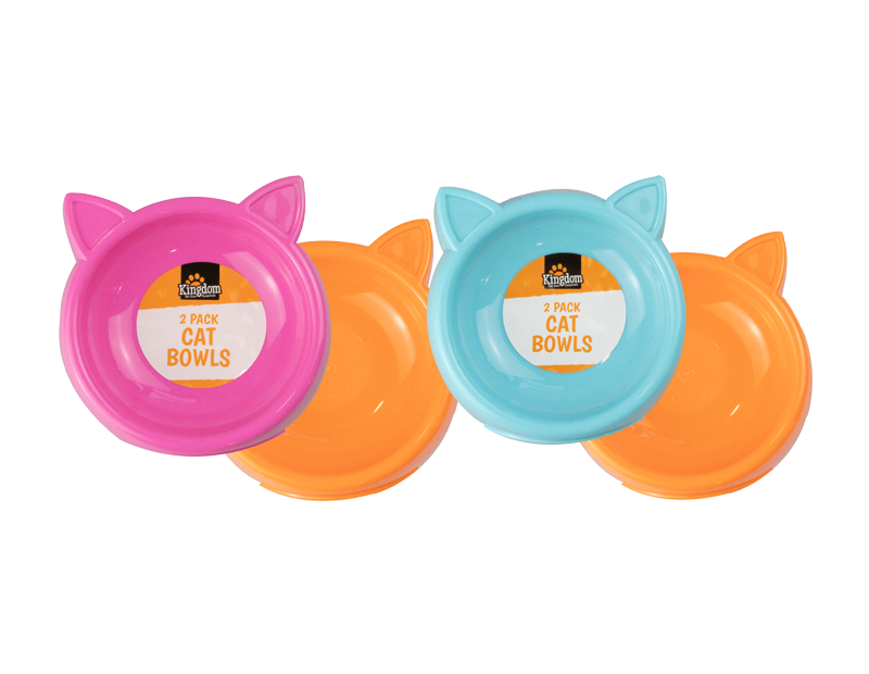 Kitty Shaped Cat Bowls - 2 Pack Kitty Shaped Cat Bowls - 2 Pack