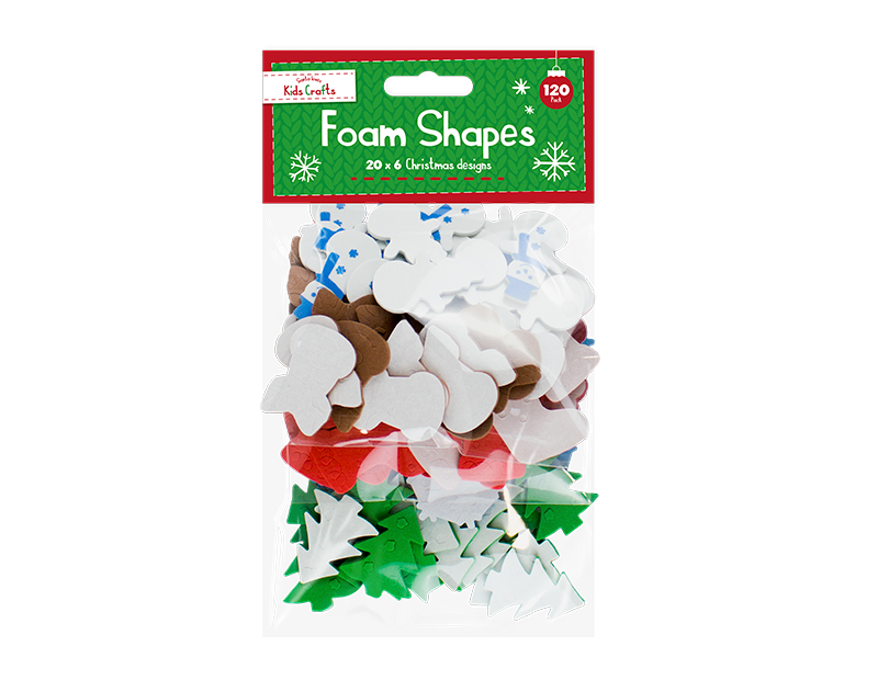 Christmas Craft Foam Shapes - 120 Pack Christmas Craft Foam Shapes - 120 Pack