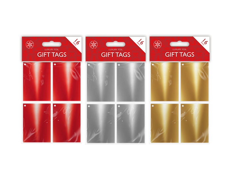 Christmas Foil Gift Tags - 16 Pack Christmas Foil Gift Tags - 16 Pack
