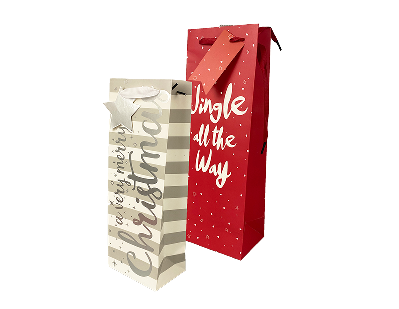 Christmas Luxury Foiled Bottle Bag Christmas Luxury Foiled Bottle Bag