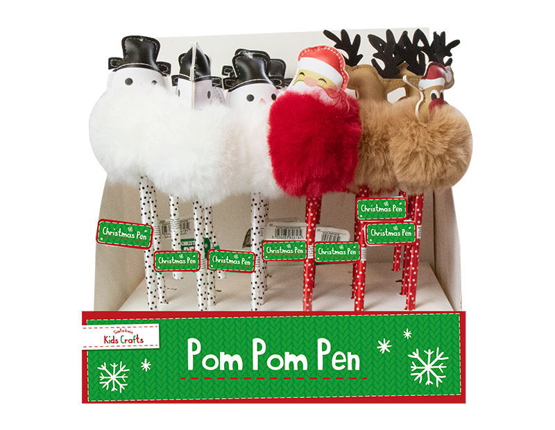 Christmas Pom Pom Pen With PDQ Christmas Pom Pom Pen With PDQ