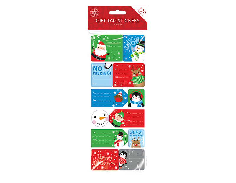 Christmas Sticky Gift Tags - 120 Pack Christmas Sticky Gift Tags - 120 Pack