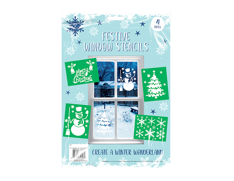 Christmas Window Stencils - 4 Pack Christmas Window Stencils - 4 Pack