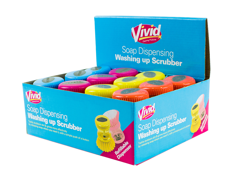 Soap Dispensing Washing Up Scrubber With PDQ Soap Dispensing Washing Up Scrubber With PDQ