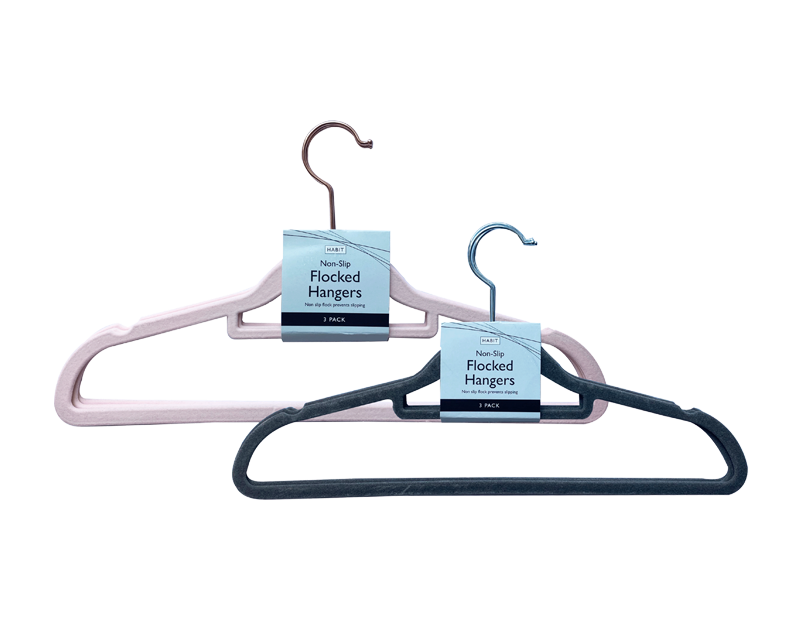 Flocked Non Slip Hangers - 3 Pack Flocked Non Slip Hangers - 3 Pack