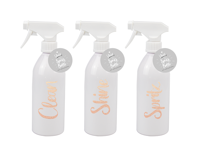 Spray Bottle With Rose Gold Label 500ml Spray Bottle With Rose Gold Label 500ml