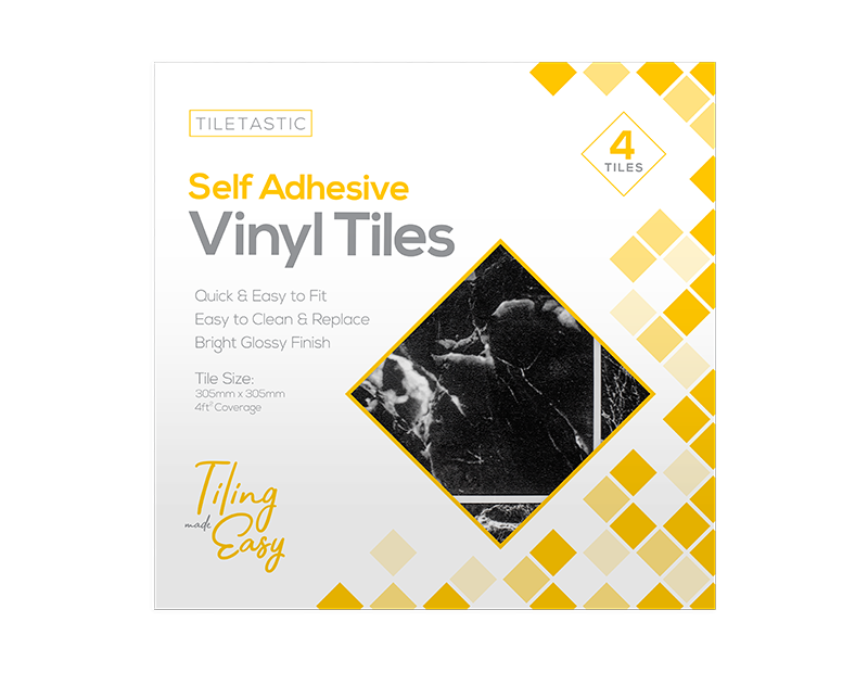 Marble Self Adhesive Vinyl Floor Tiles - 4 Pack Marble Self Adhesive Tiles - 4 Pack