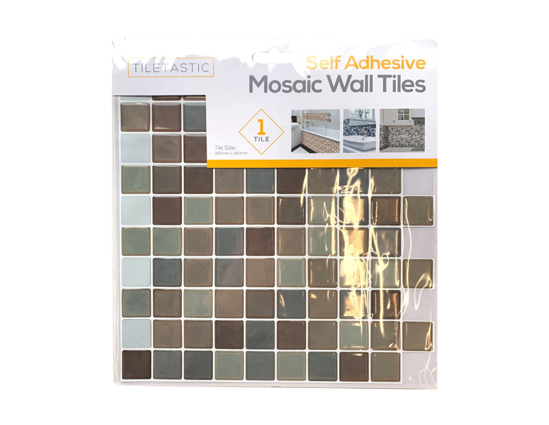 Brown Self Adhesive Mosaic Wall Tile