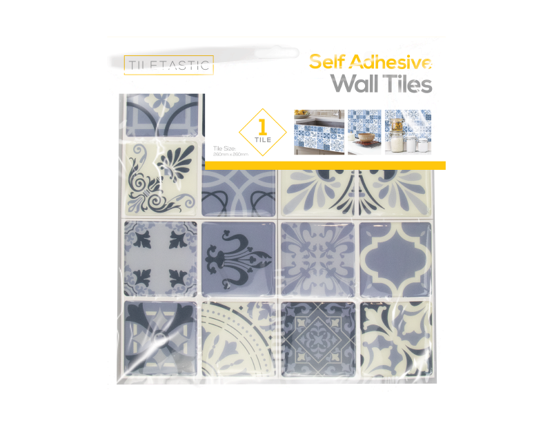 Blue Mosaic Patterned Wall Tile Sticker