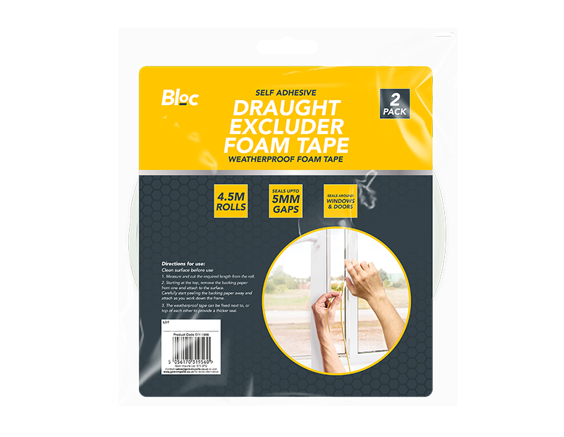Draught Excluder Tape - 2 Rolls Draught Excluder Tape - 2 Rolls