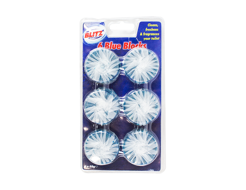 Blitz Blue Toilet Blocks - 6 Pack