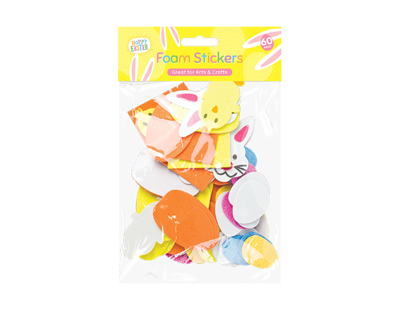 Easter EVA Foam Stickers - 60 Pack