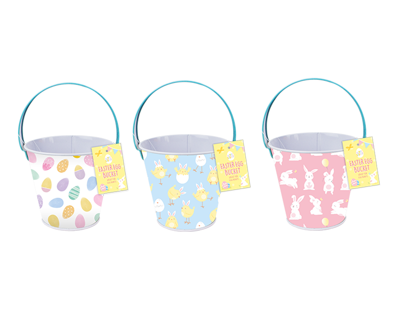 Metal Easter Treat Bucket Metal Easter Treat Bucket