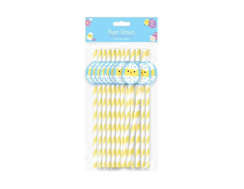 Easter Paper Straws - 20 Pack Easter Paper Straws - 20 Pack