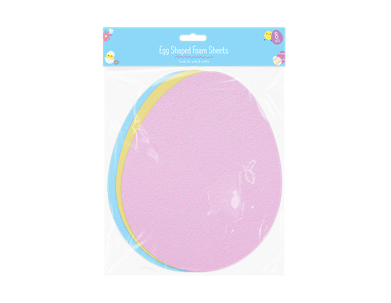 Large Easter Egg Foam Shapes - 8 Pack