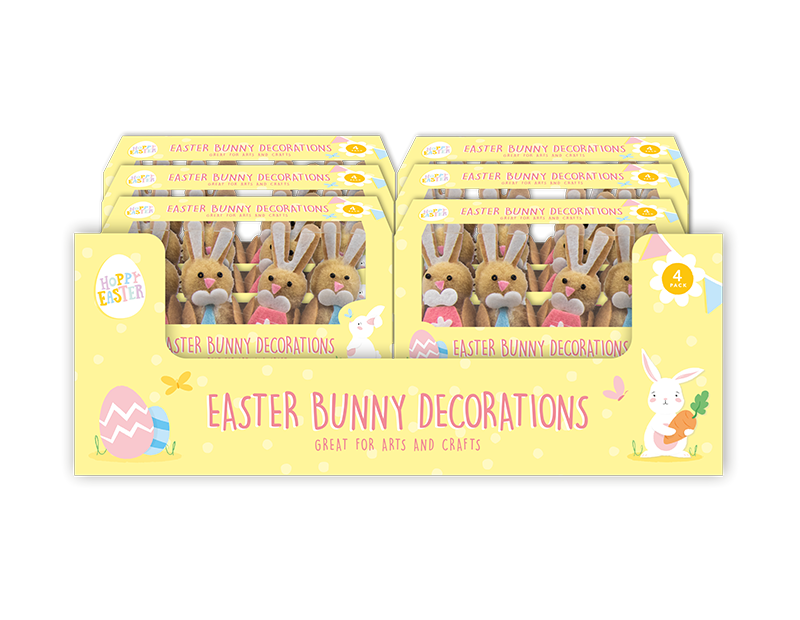 Easter Bunny Decorations Easter Bunny Decorations - 4 Pack (With PDQ)