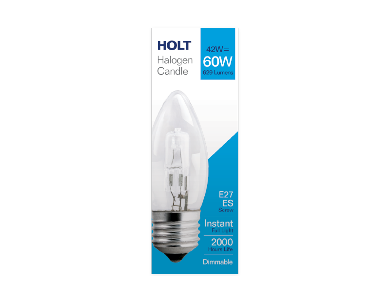 Halogen Clear Candle Light Bulb 42w (With PDQ) Halogen Clear Candle Light Bulb 42w