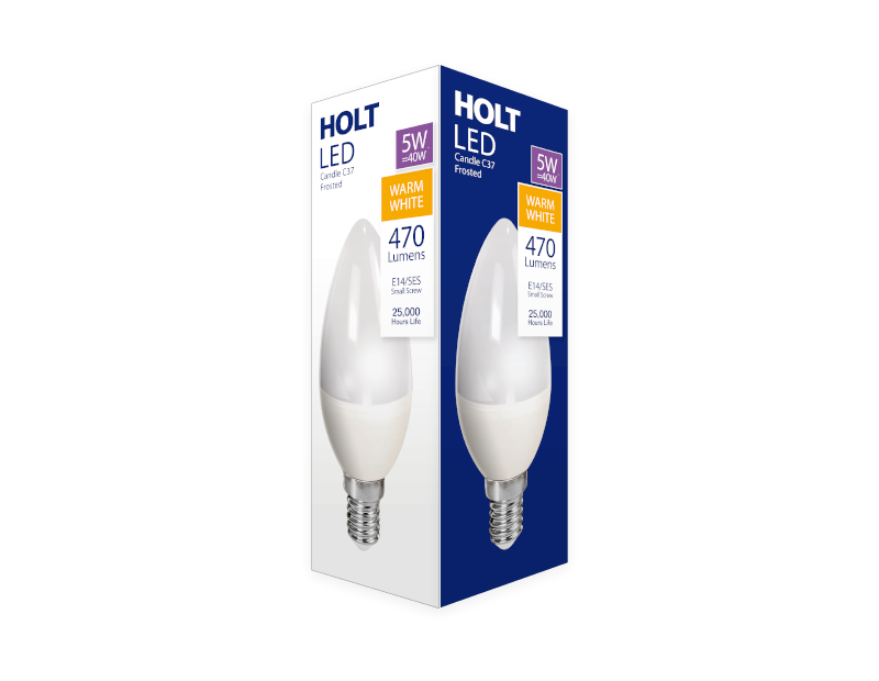 LED Candle Bulb 5W E14/SES Warm White