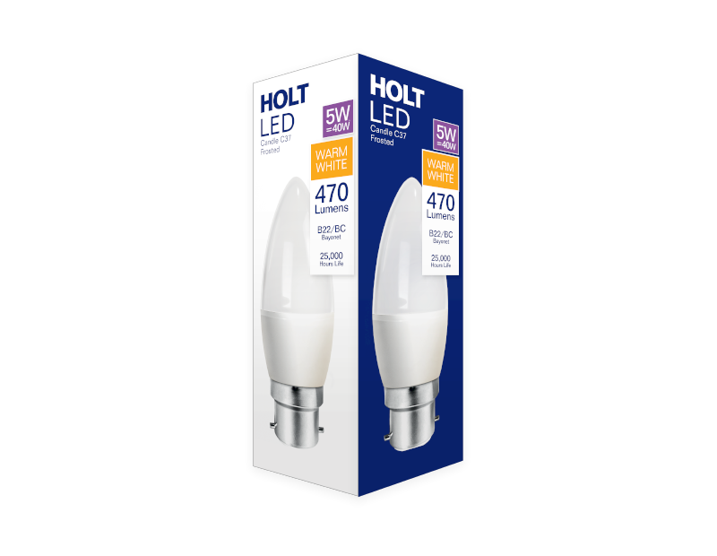 LED Candle Bulb 5W B22/BC Warm White