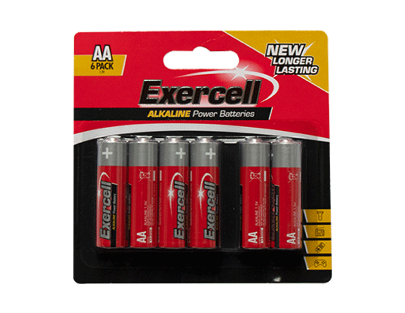 Alkaline AA Batteries - 6 Pack