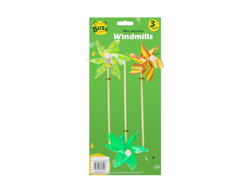 Mini Garden Windmills - 3 Pack Mini Garden Windmills