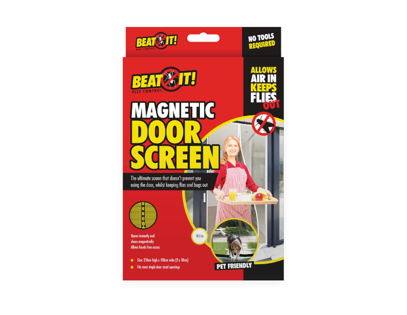 White Magnetic Door Screen White Magnetic Door Screen