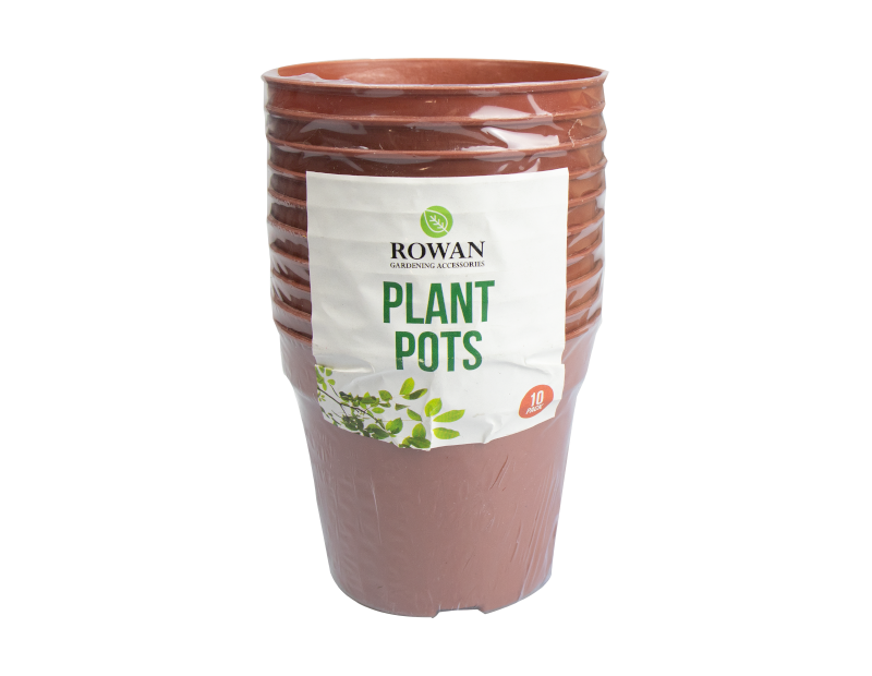 Plastic Plant Pots - 10 Pack