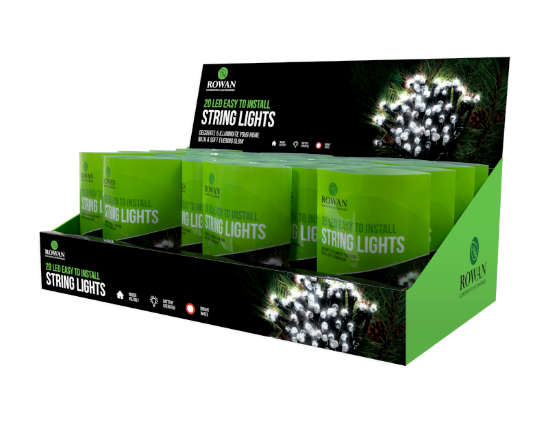White LED String Lights - 20 Pack (With PDQ) White LED String Lights - 20 Pack