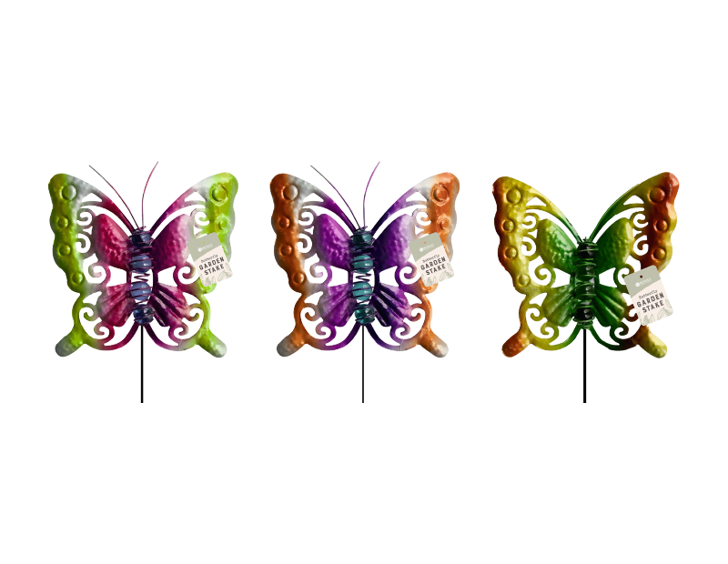 Glass Bead Butterfly Garden Stake Glass Bead Butterfly Garden Stake