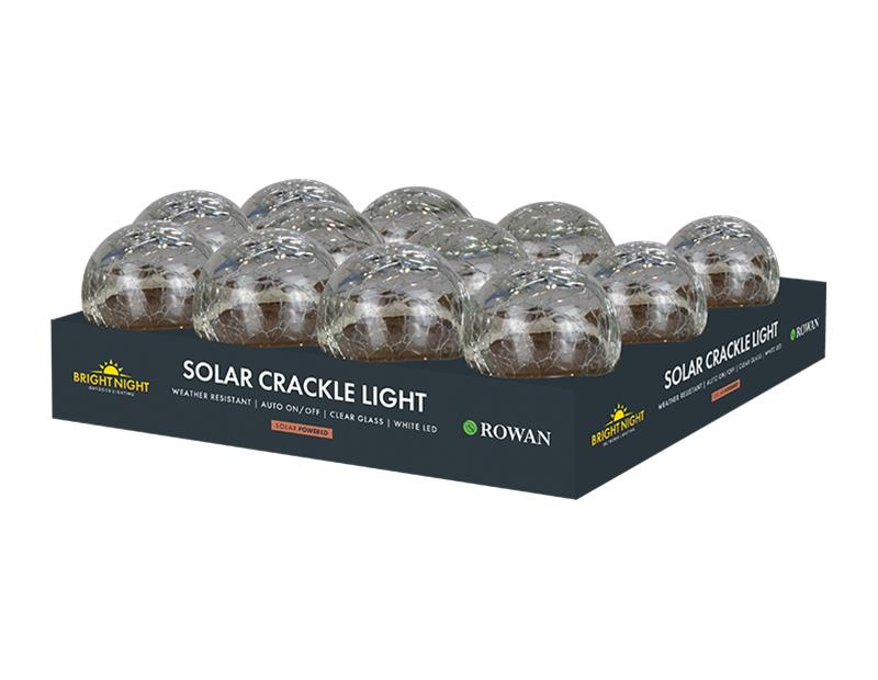 Solar Clear Glass Crackle Ball Light PDQ