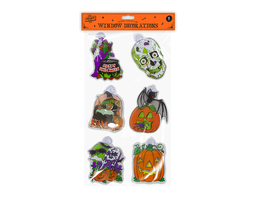 Halloween Window Decorations - 6 Pack Main image Zoom image Halloween Window Decorations - 6 Pack