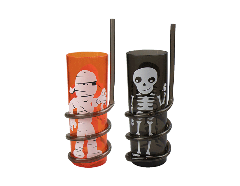 Halloween Spiral Straw Tumbler Halloween Spiral Straw Tumbler