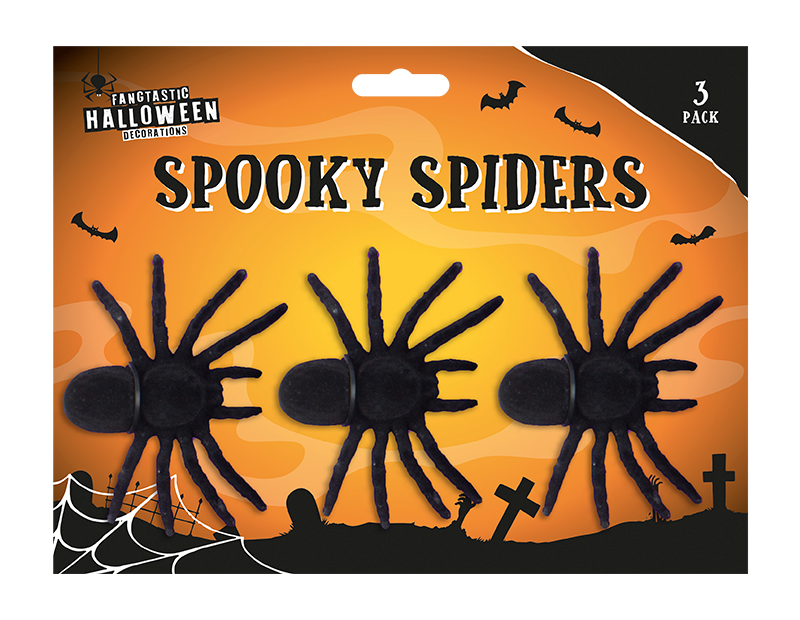 Halloween Spooky Spiders 3pk Fright Scare Fancy Dress Ebay Halloween Spooky Spiders 3pk Fright Scare Fancy Dress Ebay