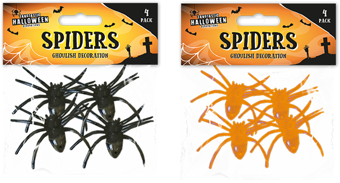 Halloween Glitter Spiders - 4 Pack Halloween Glitter Spiders - 4 Pack