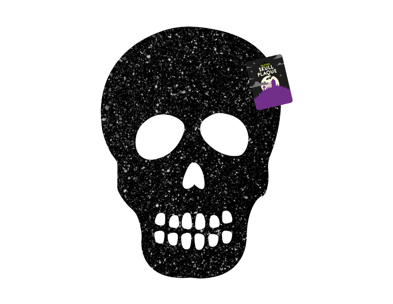 Glittering Skull Plaque
