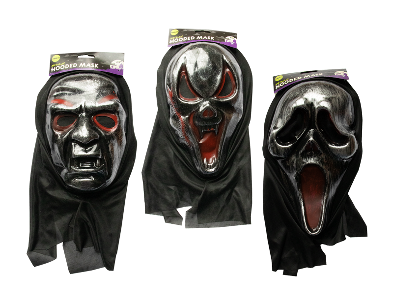 Halloween Metallic Hooded Mask Halloween Metallic Hooded Mask