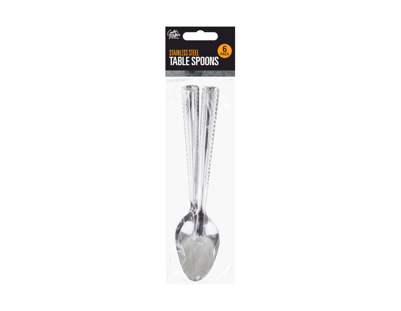 Stainless Steel Tablespoons - 6 Pack